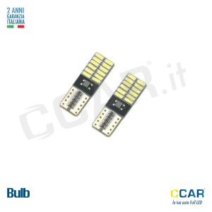 Lampade Led CCAR CANBUS T10 (coppia)