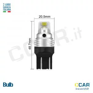 Lampade Led CCAR T20 – 2 POLI CANBUS (coppia)