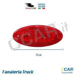 Fanale LED ingombro rosso 12V 24V camion rimorchio camper truck luci d'ingombro camion rimorchio posteriori laterali