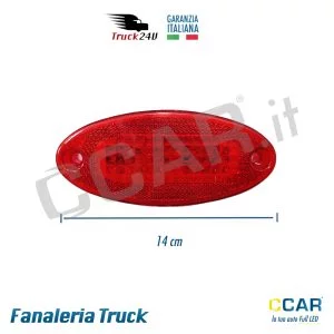 Fanale LED ingombro rosso 12V 24V camion rimorchio camper truck luci d'ingombro camion rimorchio posteriori laterali
