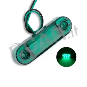 Luce ingombro LED verde camion truck rimorchio camper