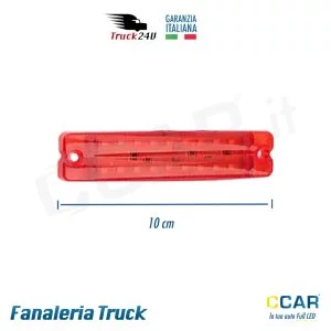 Fanale ingombro LED rosso 24V 12V rimorchio camper camion truck