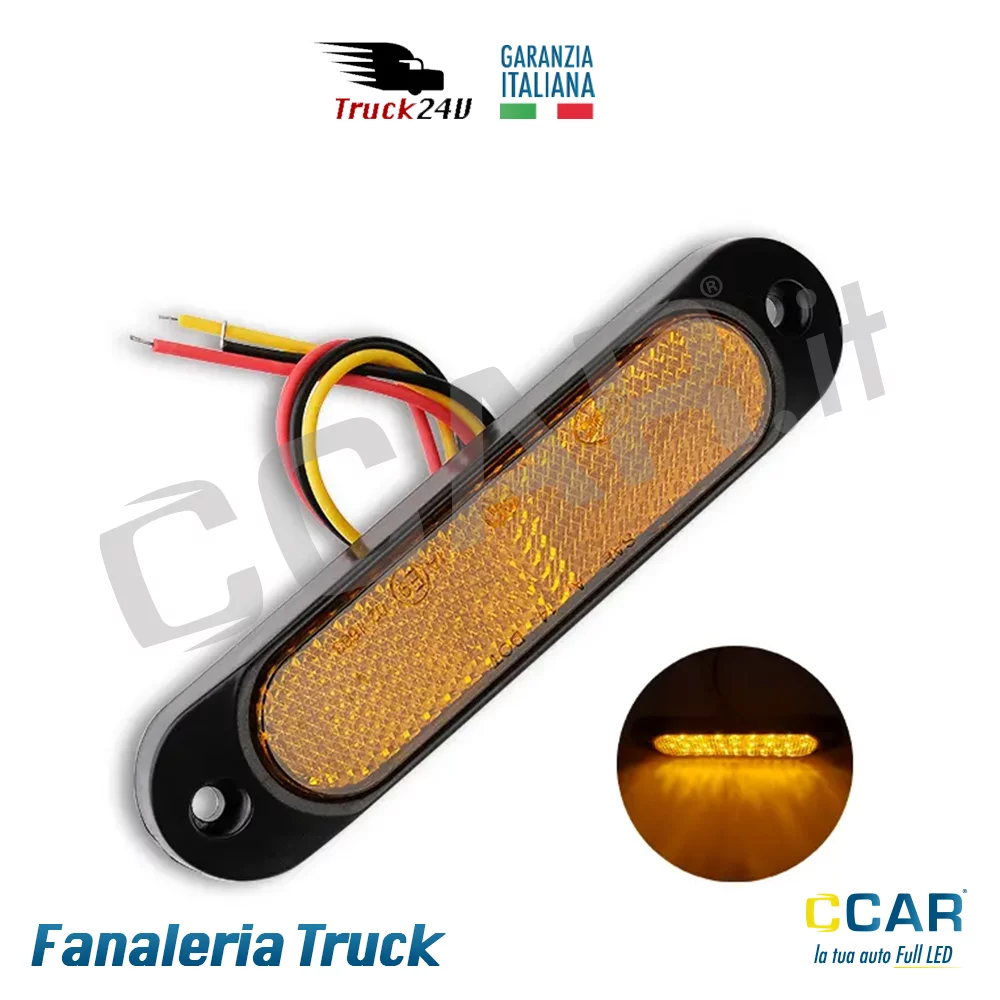 Luce d'ingombro rimorchio camion camper truck 12V 24V arancio laterale posteriore