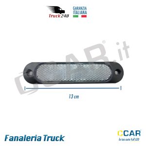 Luce LED ingombro di posizione laterale posteriore camion. rimorchio camper truck bianco