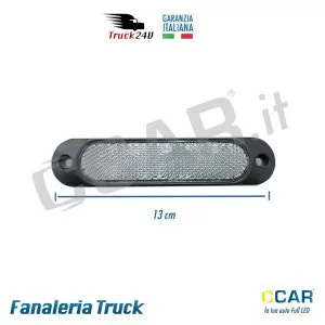 Luce LED ingombro di posizione laterale posteriore camion. rimorchio camper truck bianco