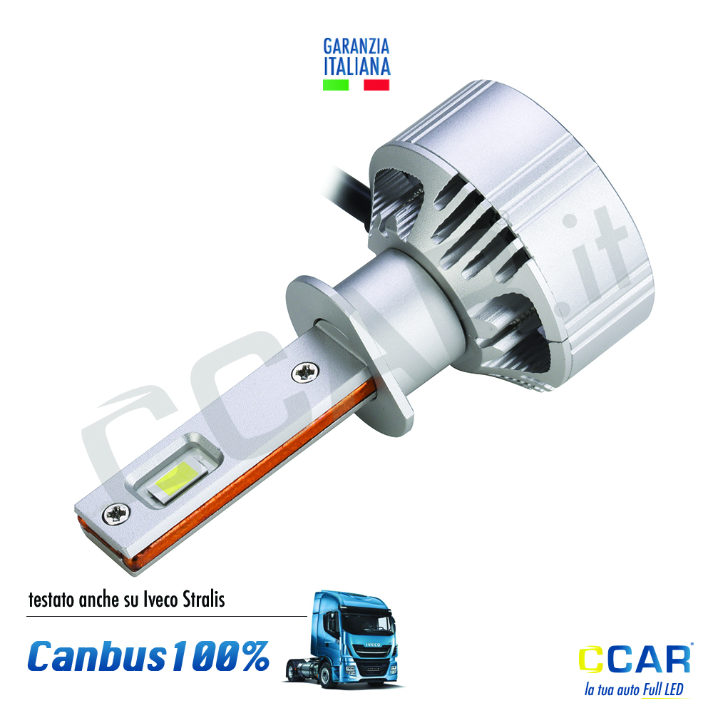 Fari LED Iveco Stralis H1 24V Hyper Canbus CCAR Kit LED H7 24V camion truck