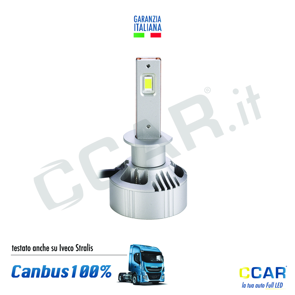 Fari LED Iveco Stralis H1 24V Hyper Canbus CCAR Kit LED H7 24V camion truck