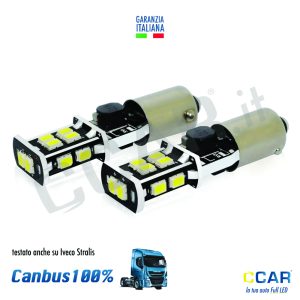 Lampade LED T4W Ba9s 24V CCAR luci LED t4W 24v truck camion iveco stralis furgone camper led interni abitacolo