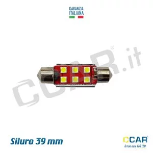 lampade luci LED Siluro targa auto 39 mm festoon