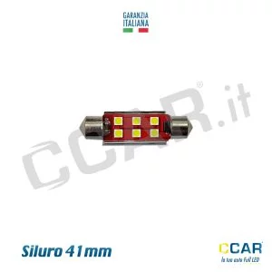 lampade luci LED Siluro targa auto 41 mm festoon