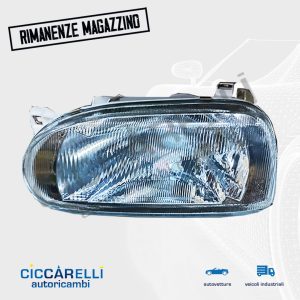 Fanale anteriore volkswagen golf III 1991 1992 1993 1994 1995 1996 1997 1998 1999 nuovo compatibile eurolites sn sx sinistro
