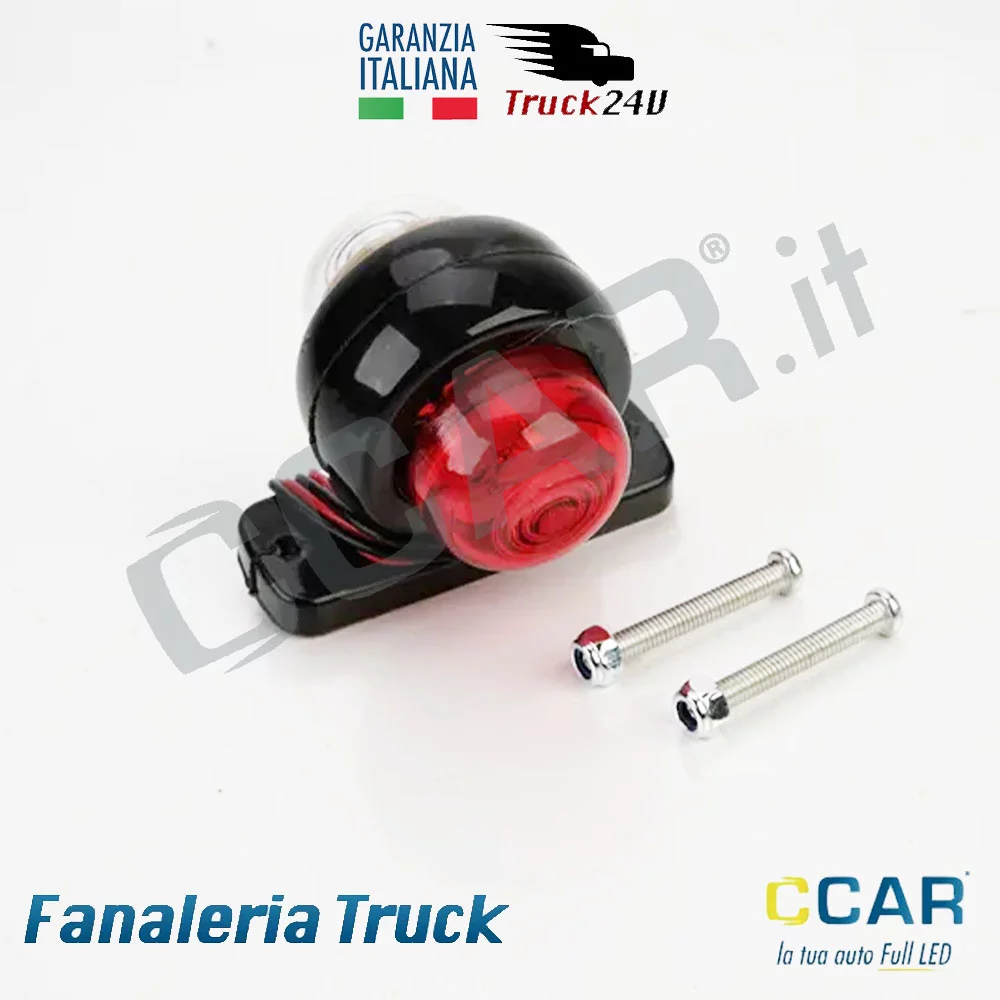 fanali fanalini luci ingombro bifacciali rosso bianco posizione stop retro retromarcia 12v 24v ccar piccoli coppia led camion truck furgone rimorchi carrelli appendici camper iveco daily deili daili