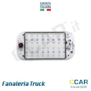 luce interna luce abitacolo plafoniera 12v 24v luce abitacolo universale ccar bianca bianco white auto camion truck camper caravan barca motoscafo