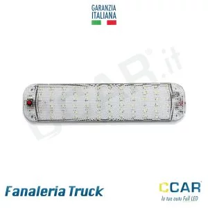 luce plafoniera interna abitacolo universale per camion, camper, caravan barca motoscafo led 12v 24v volt volts ccar garanzia italiana bianco bianca white