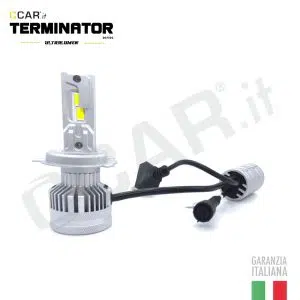 kit led h4 lampade luci ultralumen potenti forti tuning uso sportivo faro fari principale principali centralina canbus no error no sfarfallii antiflickering stessa dimensione luce bianca 6500k abbagliante anabbagliante