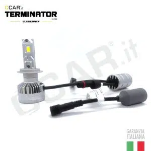 kit led h7 lampade luci ultralumen potenti forti tuning uso sportivo faro fari principale principali centralina canbus no error no sfarfallii antiflickering stessa dimensione luce bianca 6500k abbagliante anabbagliante