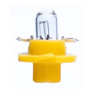 Lampada 24V 1,2W Vetro Con Base Gialla Base BAX8.4d