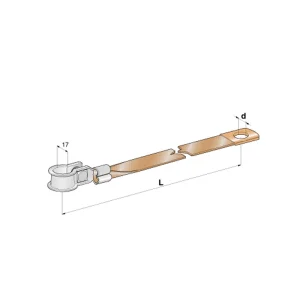 Connessione Di Massa Con Morsetto Batteria 25Mmq L400Mm Foro 12.5Mm
