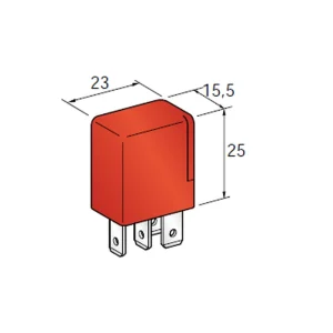 Micro Relay Rosso 12V 30A