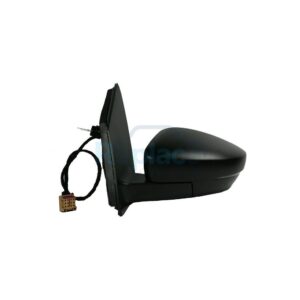 Retrovisore Meccanico Sinistro Nero con Primer Asferico con Fanalino Integrato con Connettore (QUADRATO) Volkswagen Cross Polo (6R) 2009>2017 - RE014870