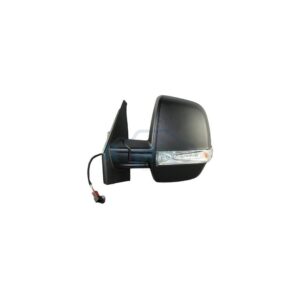 Retrovisore Elettrico Sinistro Nero 6 PIN con Primer Termico Vetro Convesso con Fanalino Integrato Fiat Doblo (263) 2009>2015 - RE016550 - OE 735668179