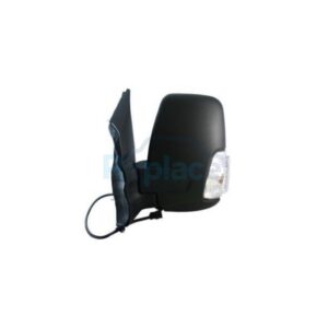 Retrovisore Elettrico Sinistro Braccio Corto Nero 8 PIN Termico Vetro Convesso Richiudibile Elettricamente con Fanalino Integrato (BIANCO) Ford Transit (F3/FCD/FDD/FAD/FED) 2013>2019 - RE028760 - OE 2474661