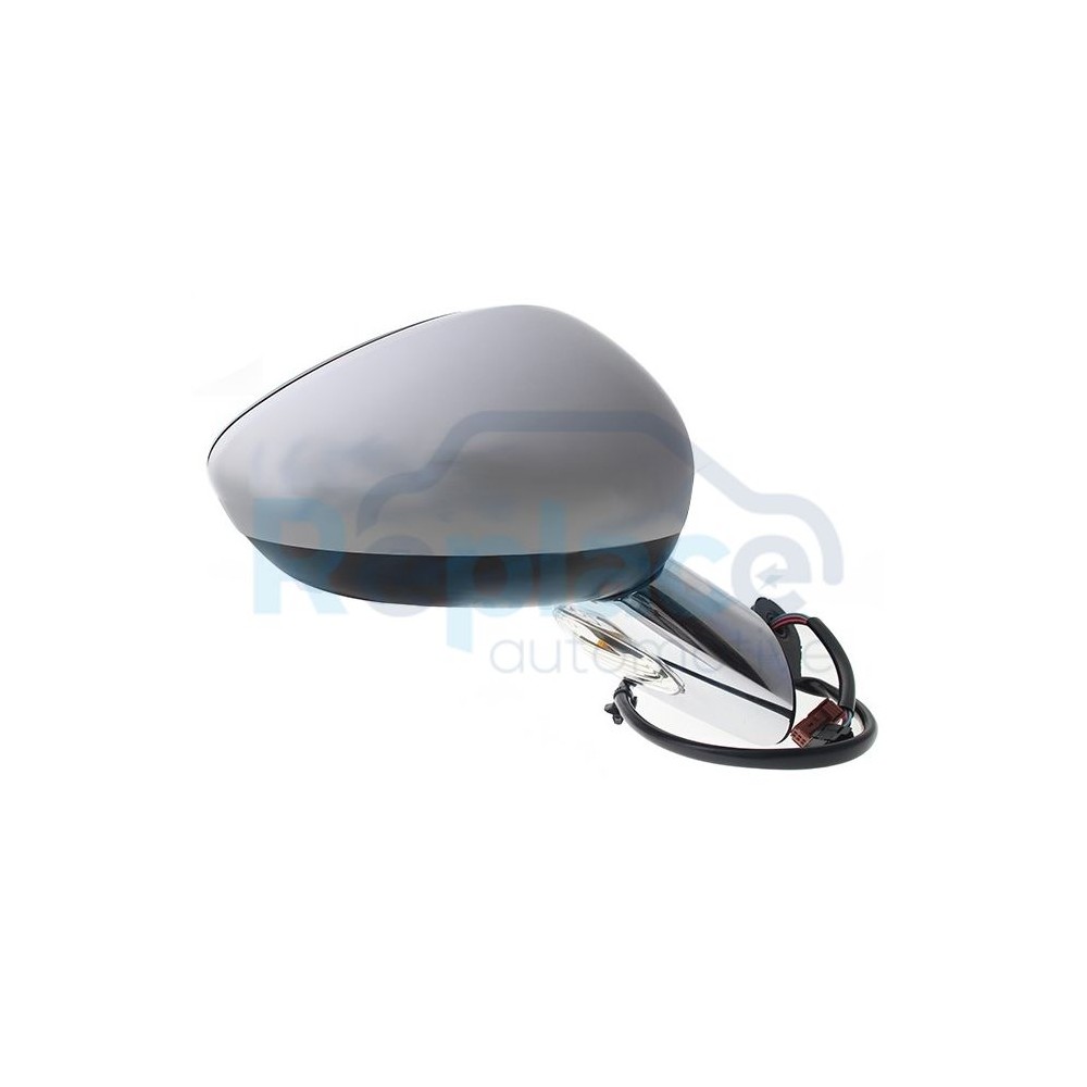 Retrovisore Elettrico Destro 11 PIN Base Cromata con Primer Termico Vetro Convesso Richiudibile Elettricamente con Fanalino Integrato con Sonda Citroën C3 (SC) 2010>2013 - RE034490 - OE 1608047780 1608047880