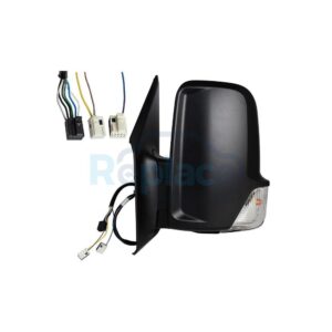 Retrovisore Elettrico Sinistro Braccio Corto Nero 9 PIN 3 Connettori Termico con Fanalino Integrato Mercedes-Benz Sprinter (W907) 2018> - RE035480