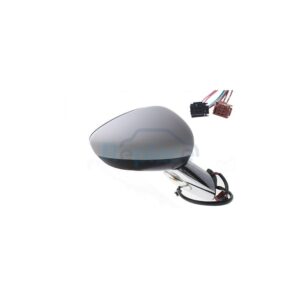 Retrovisore Elettrico Sinistro 5 PIN Base Cromata con Primer Termico Vetro Convesso con Fanalino Integrato Citroën C3 (SC) 2010>2013 - RE037710