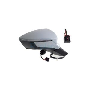 Retrovisore Elettrico Destro 9 PIN con Primer Termico Vetro Convesso Richiudibile Elettricamente con Fanalino Integrato con Luce di Cortesia Seat Ateca (KH7/KHP) 2016>2020 - RE039200 - OE 576857508AC9B9