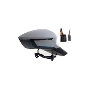 Retrovisore Elettrico Sinistro 9+2 PIN con Primer Termico Vetro Convesso Richiudibile Elettricamente con Fanalino Integrato con Luce di Cortesia con Sistema Blis Seat Ateca (KH7/KHP) 2016>2020 - RE039230 - OE 576857507AA9B9