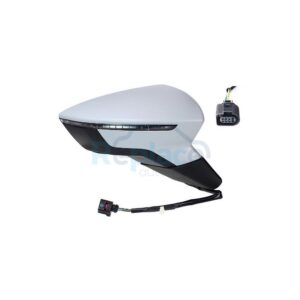 Retrovisore Elettrico Destro 12 PIN con Primer Termico Vetro Convesso Richiudibile Elettricamente con Fanalino Integrato con Memoria Seat Ibiza (KJ1/KJG) 2017> - RE039880 - OE 5F1857508Q9B9