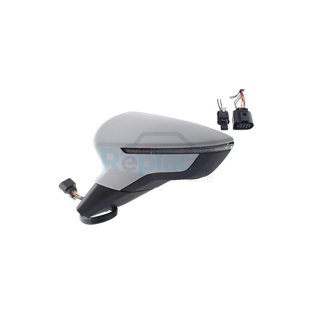 Retrovisore Elettrico Sinistro 8 PIN con Primer Termico Vetro Convesso con Fanalino Integrato Seat Arona (KJ7/KJP) 2017>2022 - RE039920 - OE 6F1857507T9B9