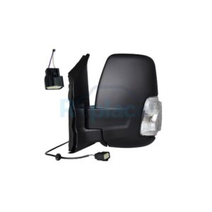 Retrovisore Elettrico Destro Braccio Corto Nero 6 PIN 5W Versione 01/2020> Termico Vetro Convesso con Fanalino Integrato Ford Transit (F3/FCD/FDD/FAD/FED) 2013>2019 - RE040670 - OE 2365898 2365911