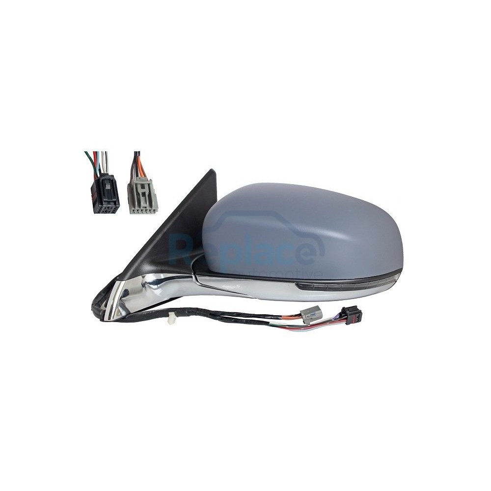 Retrovisore Elettrico Sinistro 7+5 PIN Base Cromata con Primer Termico Asferico Richiudibile Elettricamente con Fanalino Integrato con Luce di Cortesia con Sistema Blis Jeep Compass (MP/M6/MV/M7) 2... - RE041040 - OE K68365169AA