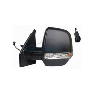 Retrovisore Meccanico Destro Nero 4 PIN MOD.CARGO Vetro Convesso con Fanalino Integrato con Sonda Fiat Doblo (263) 2009>2015 - RE041210 - OE 735668162 735668187