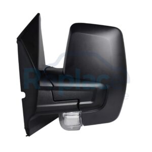 Retrovisore Manuale Destro Nero 2 PIN Vetro Convesso con Fanalino Integrato Ford TRANSIT/TOURNEO Custom (FY/FZ/F3) 2018>2023 - RE042800
