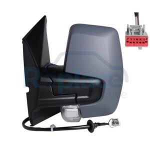 Retrovisore Elettrico Sinistro 8 PIN con Primer Termico Vetro Convesso Richiudibile Elettricamente con Fanalino Integrato Ford TRANSIT/TOURNEO Custom (FY/FZ/F3) 2018>2023 - RE042910