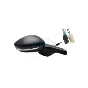 Retrovisore Elettrico Destro Nero 6+2 PIN Termico Vetro Convesso con Fanalino Integrato con Sonda Citroën C3 (SX) 2016>2024 (VERS. 2018>) - RE043750 - OE 98267125XT