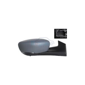 Retrovisore Elettrico Sinistro 10 PIN con Primer Termico Asferico Richiudibile Elettricamente con Fanalino Integrato con Sistema Blis Renault ZOE (BFM) 2012>2019 (VERS.2019>) - RE044470 - OE 963025579R