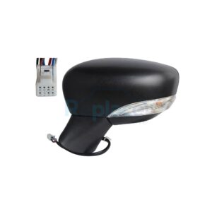 Retrovisore Elettrico Destro Nero 7 PIN Termico Vetro Convesso con Fanalino Integrato Nissan Micra (K14) 2017> - RE044520 - OE 963015FA1C 963025FA1B