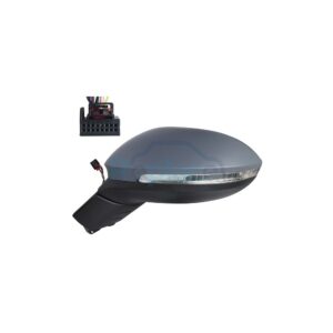 Retrovisore Elettrico Destro 13 PIN con Primer Termico Vetro Convesso Richiudibile Elettricamente con Fanalino Integrato con Luce di Cortesia con Memoria Volkswagen ID.3 (E11/E12) 2020>2023 - RE045170 - OE 10B857508K9B9