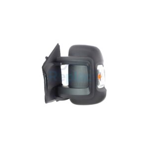 Retrovisore Manuale Sinistro Braccio Corto Vetro Convesso con Fanalino Integrato (16W) Fiat Ducato III (250) 2006>2014 - RE046060 - OE 1635192380 1635684680