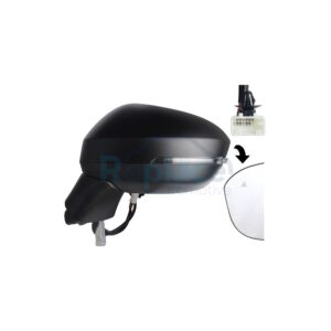 Retrovisore Elettrico Destro 11 PIN con Primer Termico Vetro Convesso Richiudibile Elettricamente con Fanalino Integrato (A LED) con Sistema Blis Nissan Qashqai (J12) 2021>2024 - RE048820