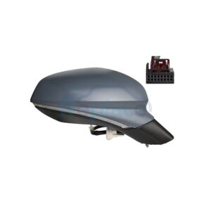 Retrovisore Elettrico Sinistro 13 PIN con Primer Termico Vetro Convesso Richiudibile Elettricamente con Fanalino Integrato con Luce di Cortesia con Memoria Seat Leon (KL1/KLG) 2020> - RE049350