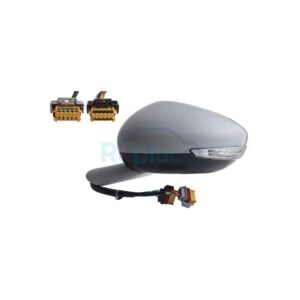 Retrovisore Elettrico Destro 12 PIN con Primer Termico Vetro Convesso Richiudibile Elettricamente con Fanalino Integrato con Luce di Cortesia con Sonda Peugeot 508 I (8D) 2015>2018 - RE051370 - OE 1612166680