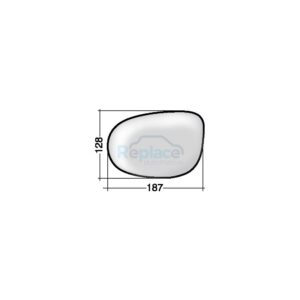 Vetro con Piastra Sinistro Convesso Fiat Idea (350) 2004>2010 - VP001180