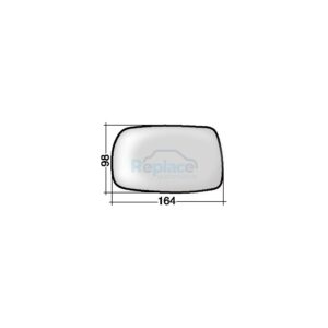 Vetro con Piastra Destro Convesso Toyota Yaris I (P1) 1999>2005 (VERS. <2003) - VP002980