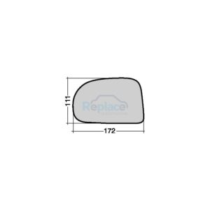Vetro con Piastra Destro Convesso Hyundai Atos (MX) 1997>2000 - VP003300
