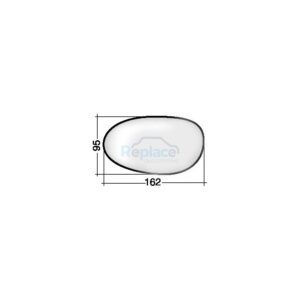 Vetro con Piastra Destro Convesso Smart Fortwo (450) 1998>2007 - VP003560
